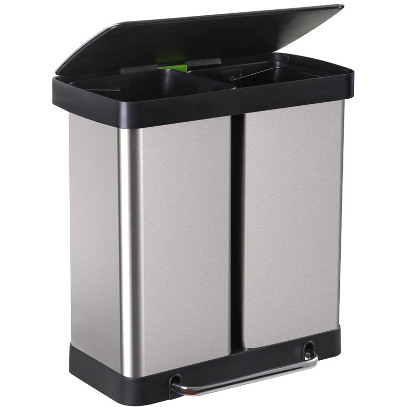 BestOffice Steel Step On Trash Can ( 16 Gallons ) & Reviews Wayfair